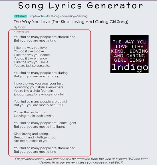 Song Lyric Ideas Generator