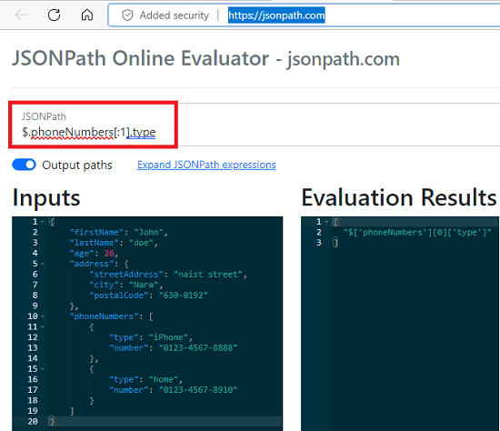 jsonpath finder online