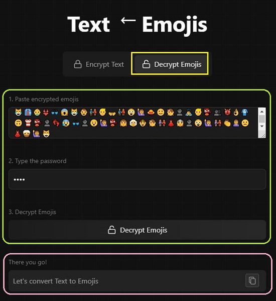 Txtmoji decrypt