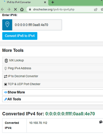 automatic ipv6 mac address converter