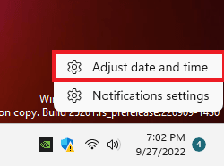 Adjust Date and Time