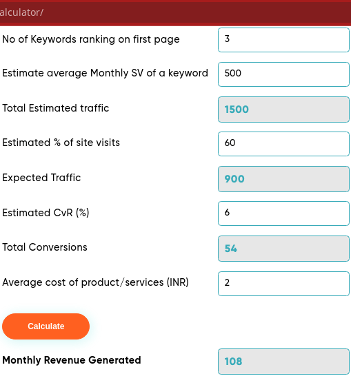 SEO ROI Calculator upgrowth