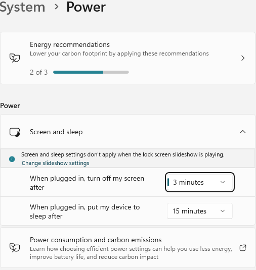 Power Recommendation More Details