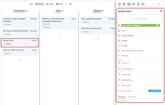 Task Properties