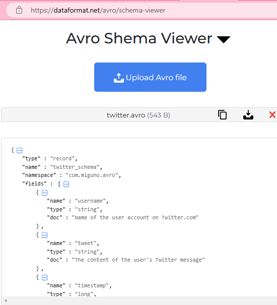 Avro Schema Viewer