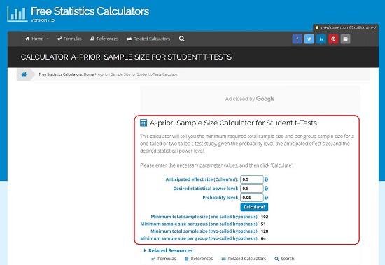 Free Statistics Calculators 