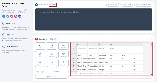 TableConvert