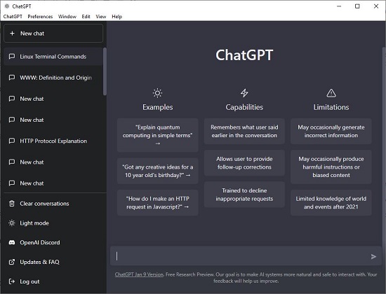 chatgpt desktop application