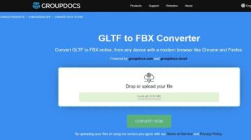 GroupDocs glTF to FBX converter