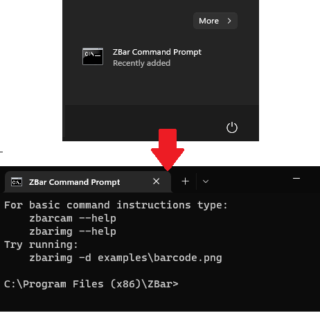 ZBar CLI on Windows