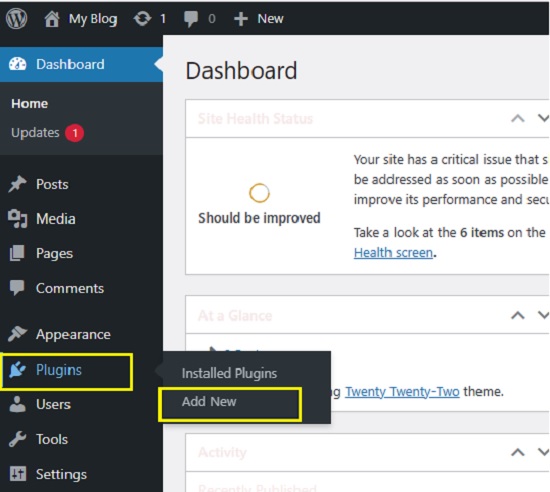 Add new WordPress plugin