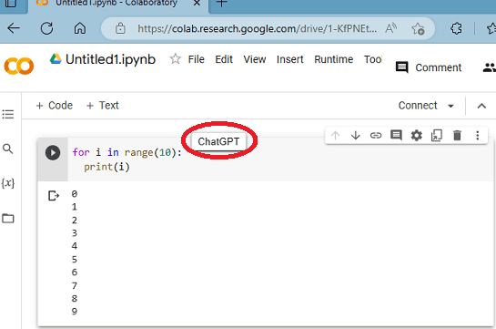 ChatGPT in Google Colab