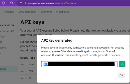 OpenAI API Keys