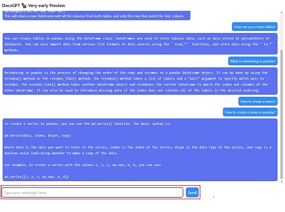 Sample DocsGPT query