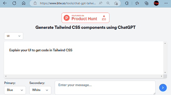 ChatGPT Tailwind Components Homepage