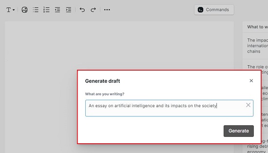 Generate draft