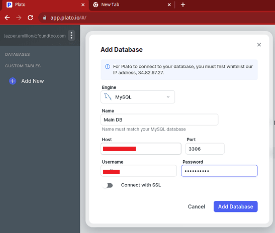 Plato Connect Database