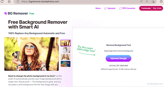 BG Remover Main UI