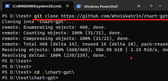 Clone and CD ChartGPT