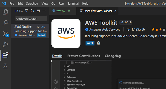 Install AWS Toolkit