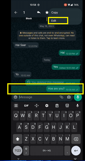 How To Edit Sent Messages On WhatsApp 