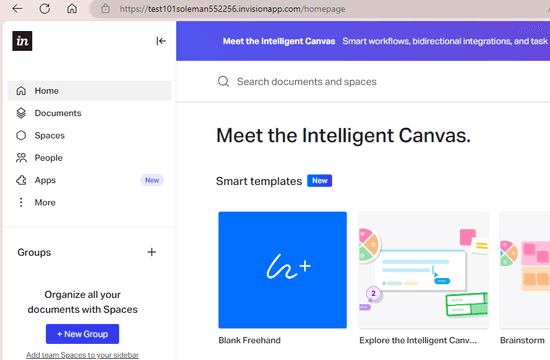 Freehand by InVision Dashboard