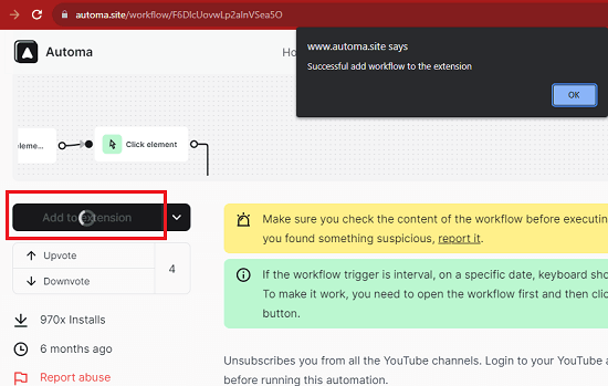 Install Automa Workflow