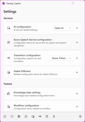 Fantasy Copilot Configuration Page