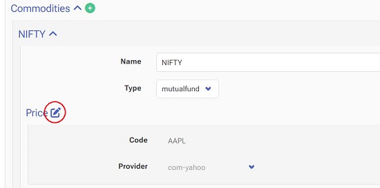 Configure Commodities