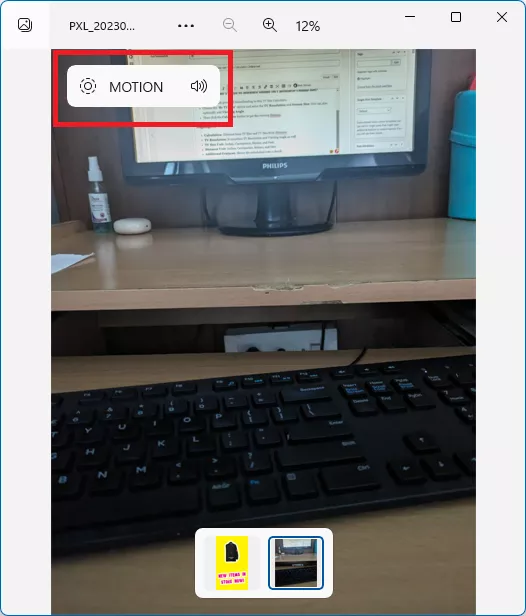 Motion Photo in Windows 11 in Action
