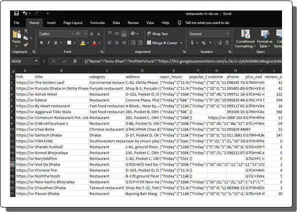 CSV Google Maps Scraper