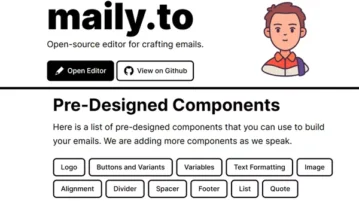 Create HTML email templates like Notion Pages with Maily for free